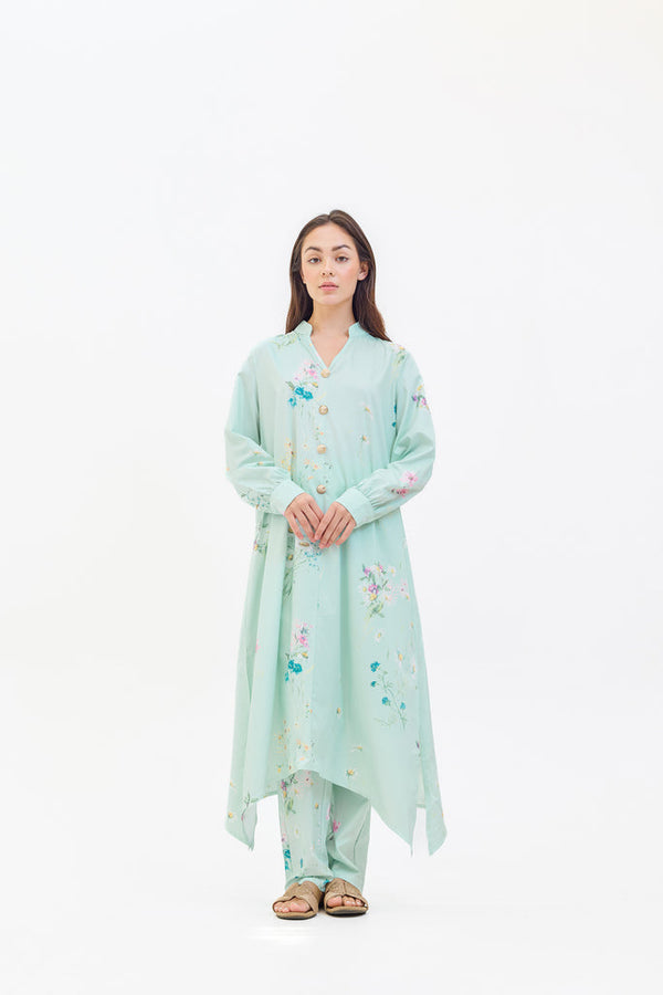 Hassal Spring Summer 24 - Miyara Two Piece Floral Mint Suit