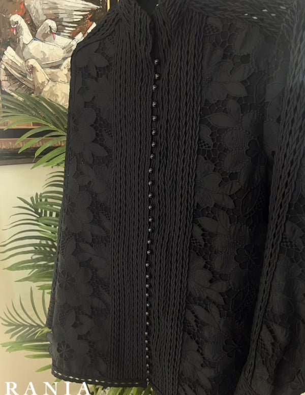 Rania Clothing Shirt - Pearl Black Floral Shirt