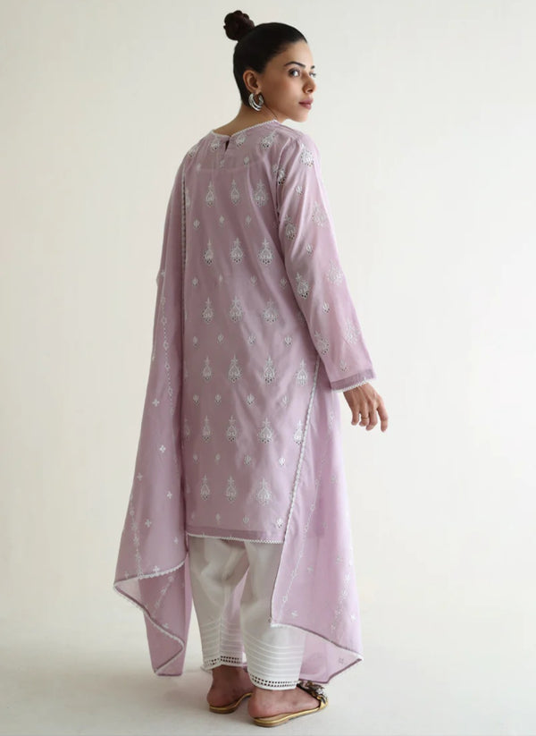 Image Spring Summer Pret '24 - 2 PC Lilac Embroidered Shirt & Dupatta
