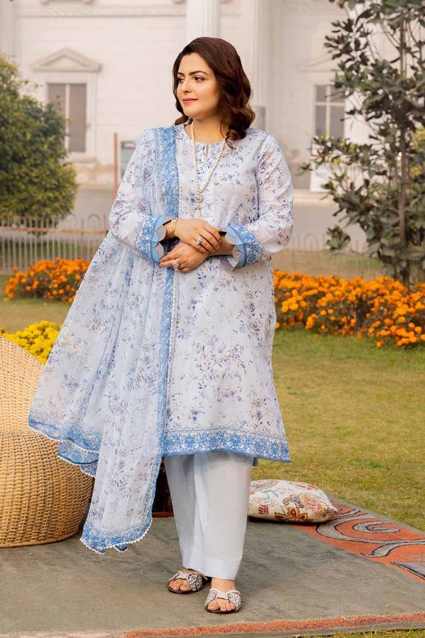 Gul Ahmed Tribute To Mothers '24 - 3PC Printed Lawn Unstitched Suit with Chiffon Dupatta BM-42015