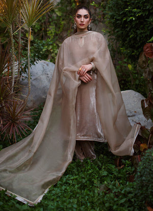 Velveteen -Alara Shirt And Dupatta