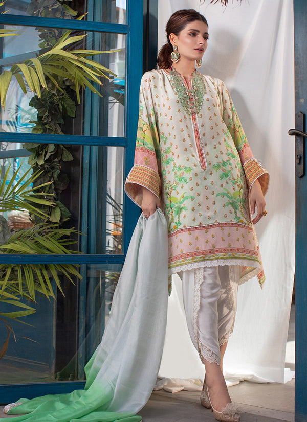 Zarah Crepe Silk Shirt With Silk Dupatta