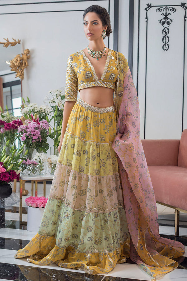 Tiered Lehnga And Choli