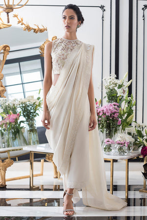 Khaadi Silk Pant Sari
