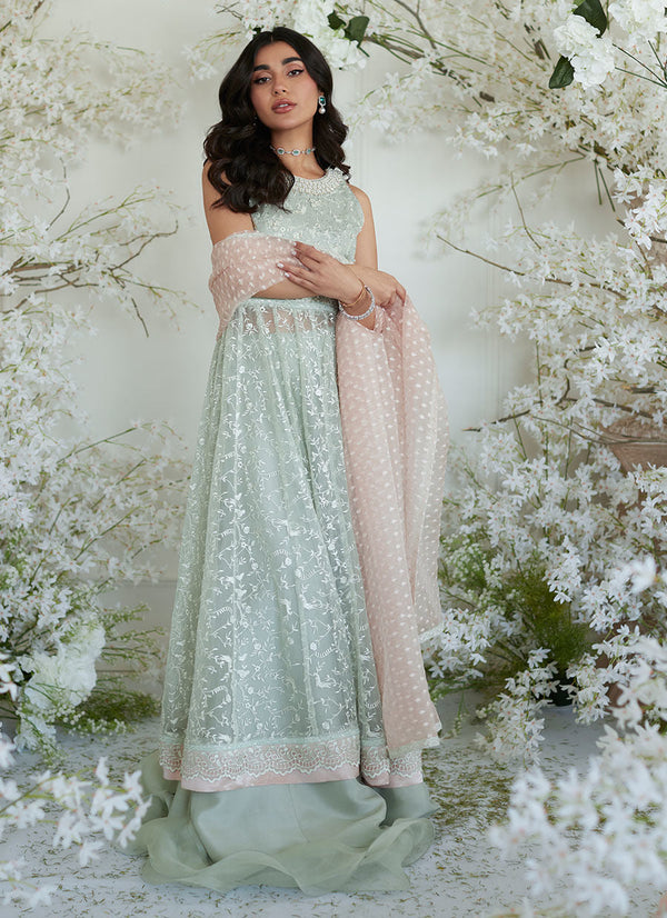 Zaza Collection '23 - Teresa Mint Kalidaar And Dupatta