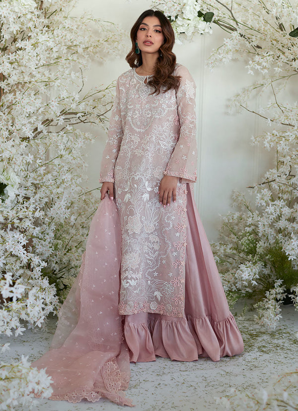 Zaza Collection '23 - Temperly Pink Shirt And Dupatta