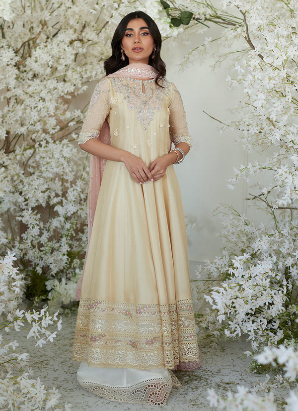 Zaza Collection '23 -Pomello Lemon Kalidaar And Dupatta