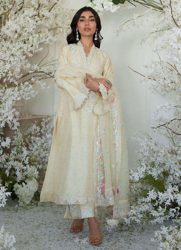 Zaza Collection '23 -Soliel Lemon Shirt And Dupatta