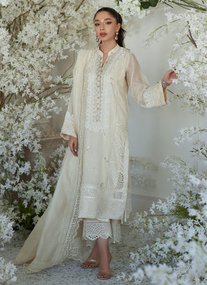 Zaza Collection '23 -Paige Ivory Shirt And Dupatta
