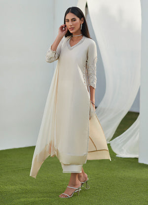 Luxe Pret '23 - Snow Silk Scarf Shirt