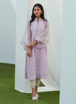 Luxe Pret '23 - Fay Lavender Silk Cutwork Shirt