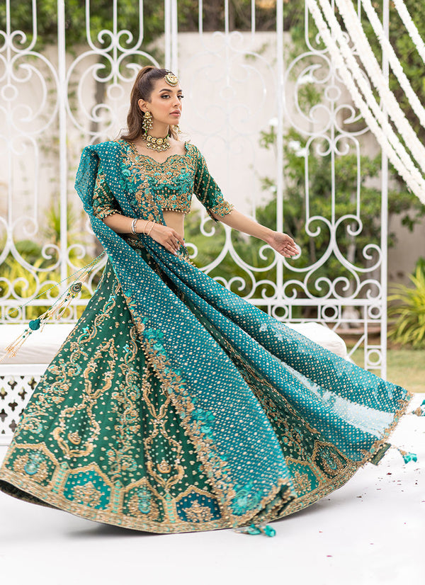 Azeeta Festive Couture -Mahsa Emerald Lehenga Choli