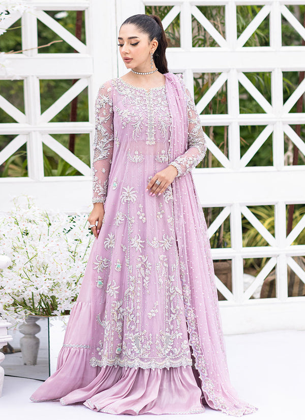 Farah Talib Aziz Azeeta Festive Couture -  DIBA MAUVE PANELLED SHIRT