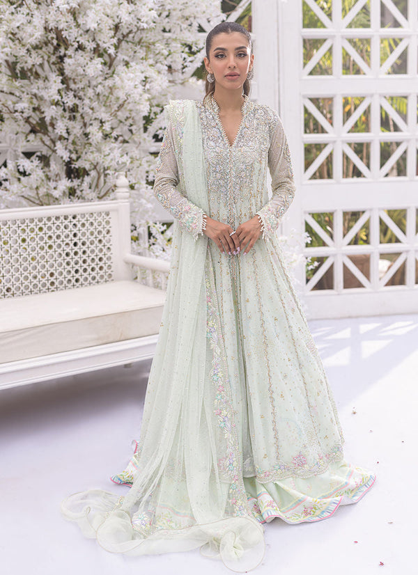 Azeeta Festive Couture - Sarina Mint Front Open Kalidaar