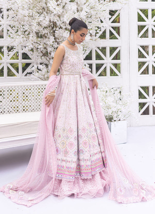 Azeeta Festive Couture - Faryal Printed Pink Kalidaar