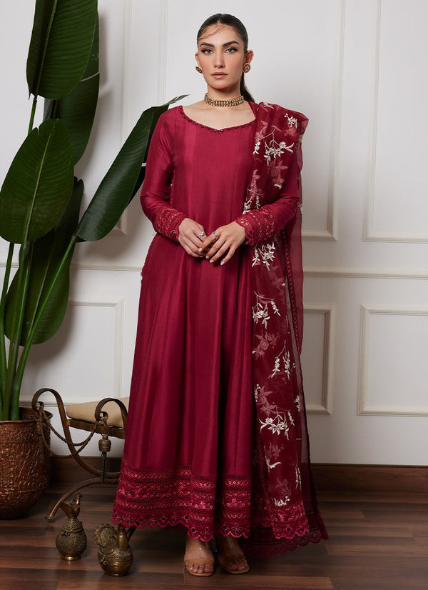 Lea Autumn Winter '23 - Jomana Scarlett Shirt And Dupatta