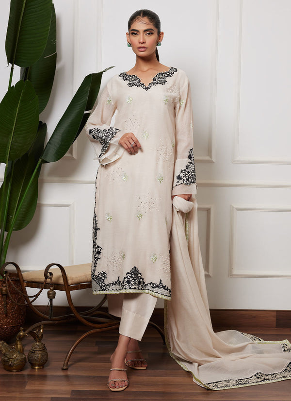 Lea Autumn Winter '23 - Shani Ivory Shirt And Dupatta