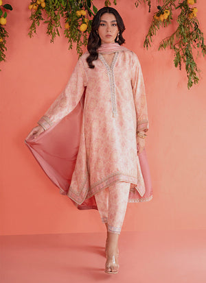 Mayna Festive Luxe Pret '23 - Mona Blush Shirt And Dupatta