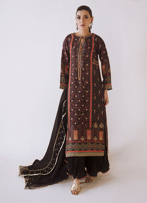 Mayna Festive Luxe Pret '23 - Dama Onyx Shirt And Dupatta