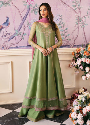 Mayna Festive Luxe Pret '23 - Anisa Apple Green Kalidaar And Dupatta