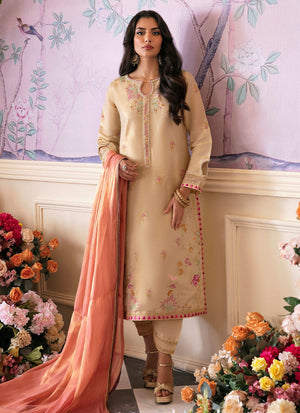 Mayna Festive Luxe Pret '23 - Narood Gold Shirt And Dupatta