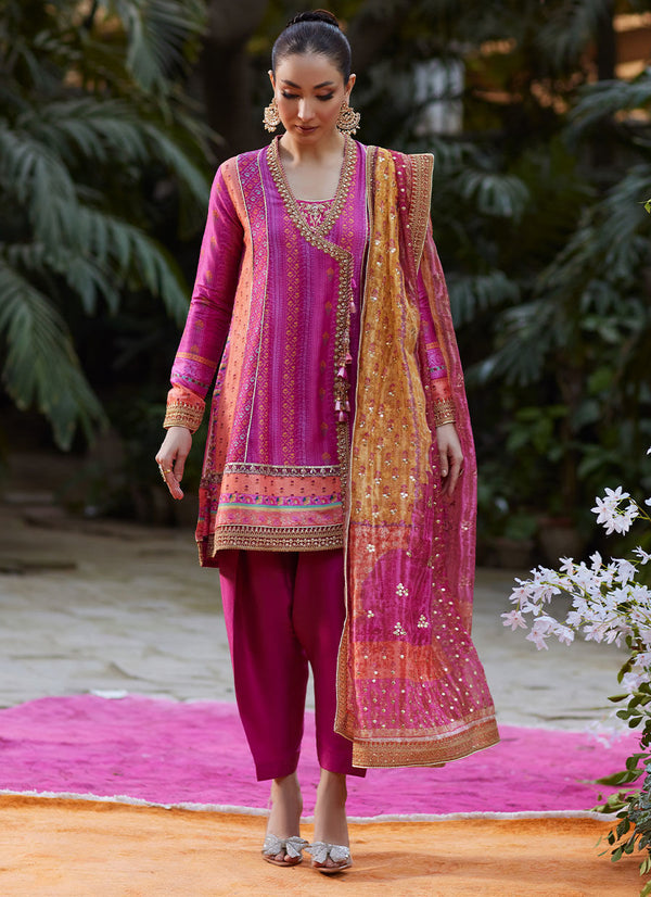 Mayna Festive Luxe Edit '24 - Sibel Short Angharka and Dupatta (RTS)