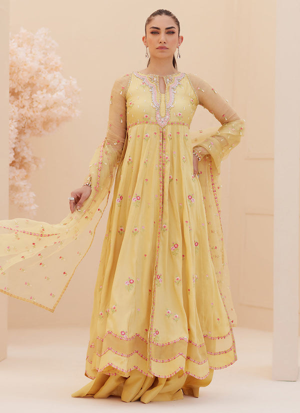 Zaza '25 - Buttercup Silk Kalidaar and Dupatta