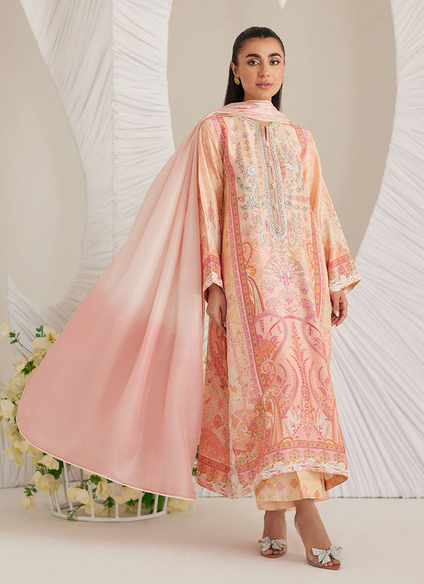 Lea Eid'25-Nerissa Shirt and Dupatta