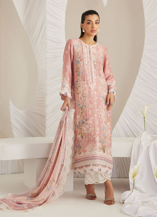 Lea Eid'25- Elara Blush Shirt and Dupatta