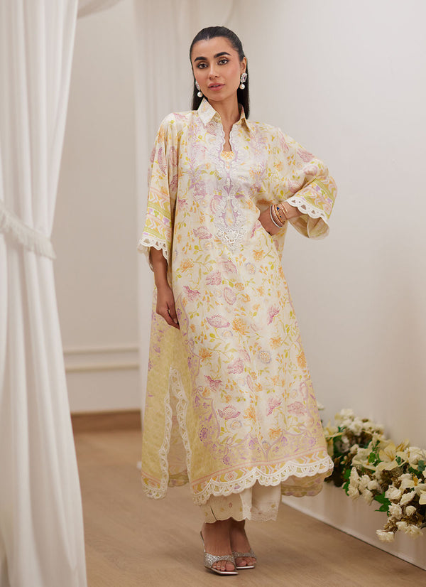 Lea Eid'25- Emelia Ivory Shirt Dress