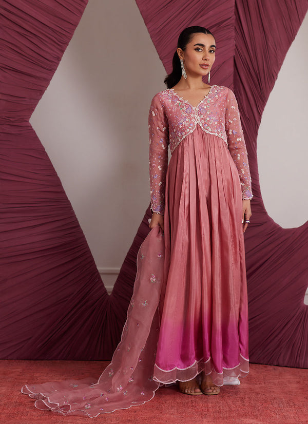 Luna Eid Edit'25 -  Wylie Watermelon Kalidaar And Dupatta