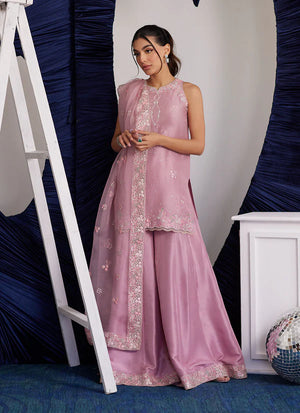 Luna Eid Edit'25 -  Demi Tea Rose Shirt And Dupatta