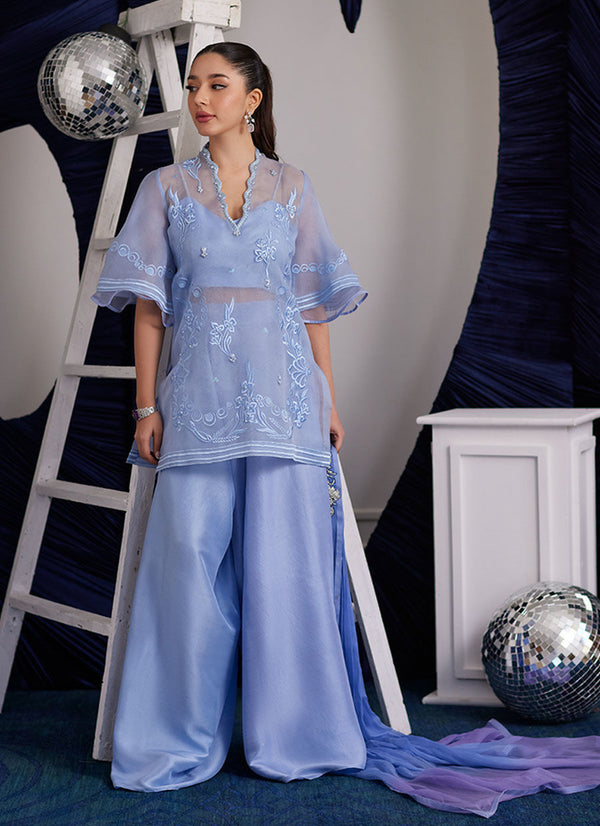 Luna Eid Edit'25 -  Cassie Periwinkle Shirt And Dupatta