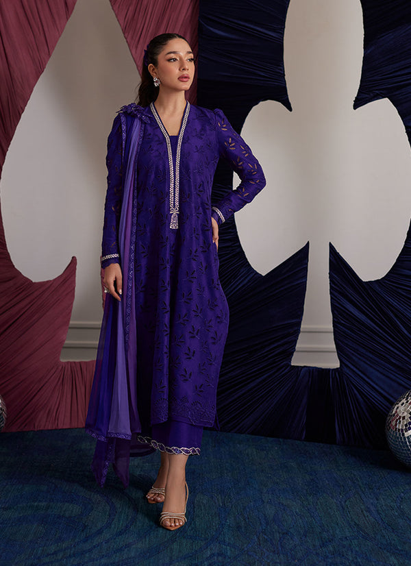 Luna Eid Edit'25 - Gloria Indigo Shirt And Dupatta