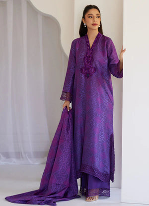 Tara Eid Luxe'25- Amity Purple Shirt And Dupatta