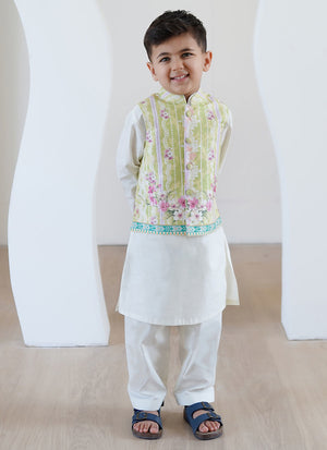Tara Eid Luxe'25- Elowyn Kiwi Mini Waistcoat