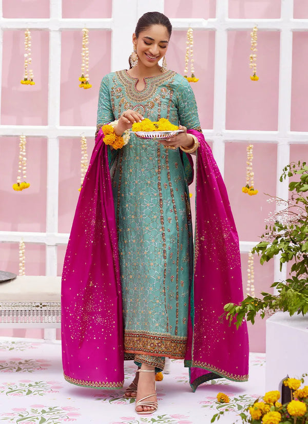 Amaltaas '25 - Malina Sage Shirt And Dupatta