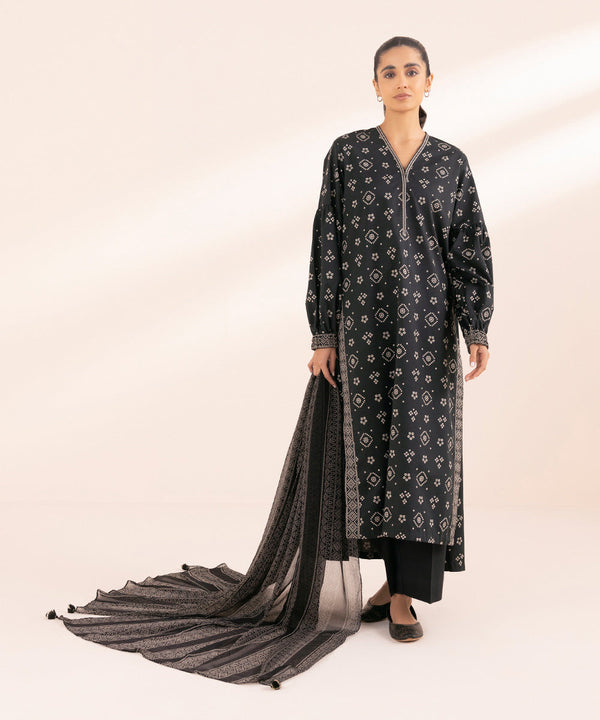 Monochrome '24-Printed Chiffon Dupatta - 00U1Ddy24V44