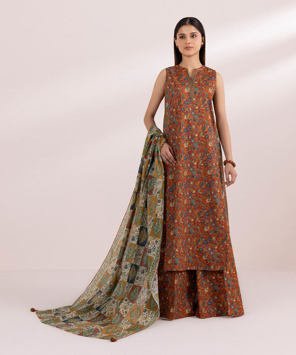 3 Piece - Printed Lawn Suit-00U2Ddy24V44