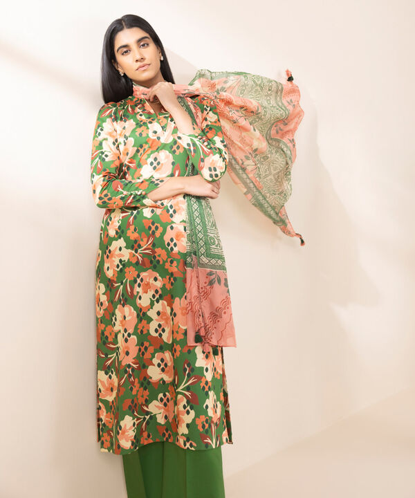 2 Piece - Printed Lawn Suit - 00U2DDY25V13