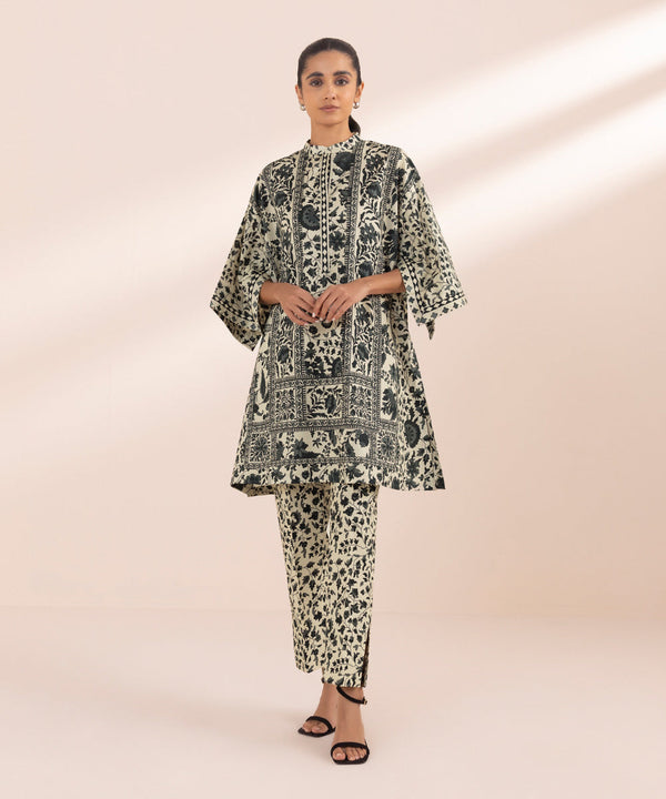 Monochrome '24-2 Piece - Printed Lawn Suit - 00U2Tbw24V42