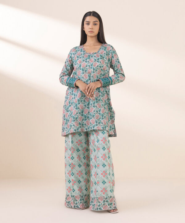 2 Piece - Printed Lawn Suit - 00U2TDY25V13