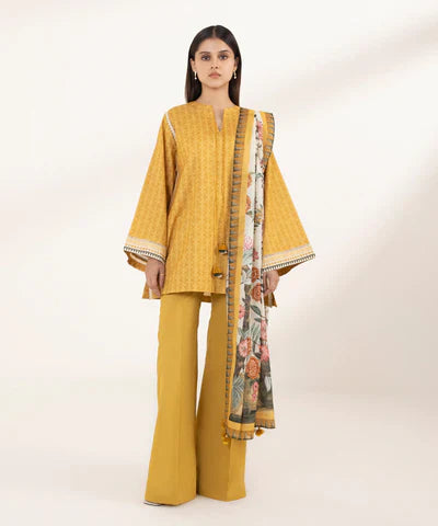 Lawn '24 - 3 Piece - Printed Zari Lawn Suit 00U3Pdy24V18