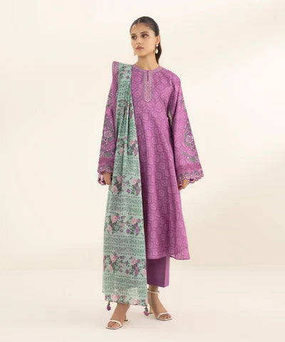 Lawn '24 - 2 Piece - Embroidered Lawn Suit 0U2Dedy24V13