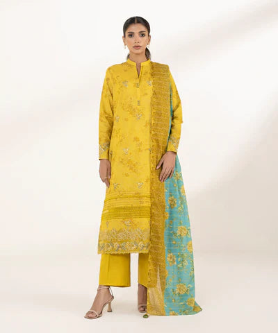 Lawn '24 - 2 Piece - Embroidered Zari Lawn Suit 0U2Dedy24V14