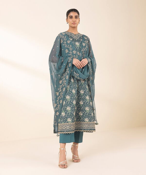 2 Piece - Embroidered Lawn Suit - 0U2DESG25V14