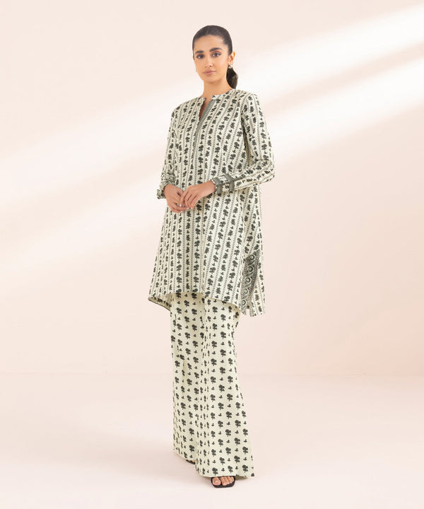 Monochrome '24-2 Piece - Printed Lawn Suit - 0U2Tbw24V43B