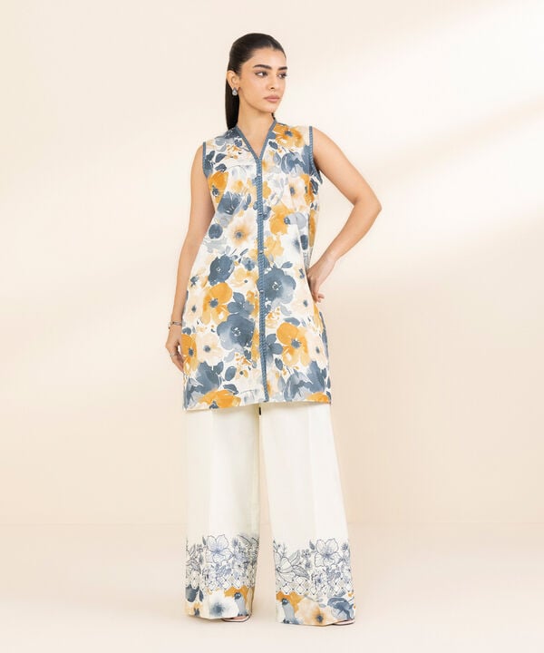 Unstitched Lawn '25 - 2 Piece - Embroidered Lawn Suit - 0U2TEDY25V05