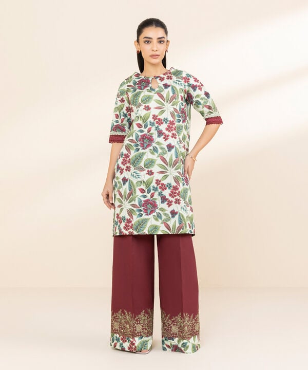 Unstitched Lawn '25 - 2 Piece - Embroidered Lawn Suit - 0U2TEDY25V07