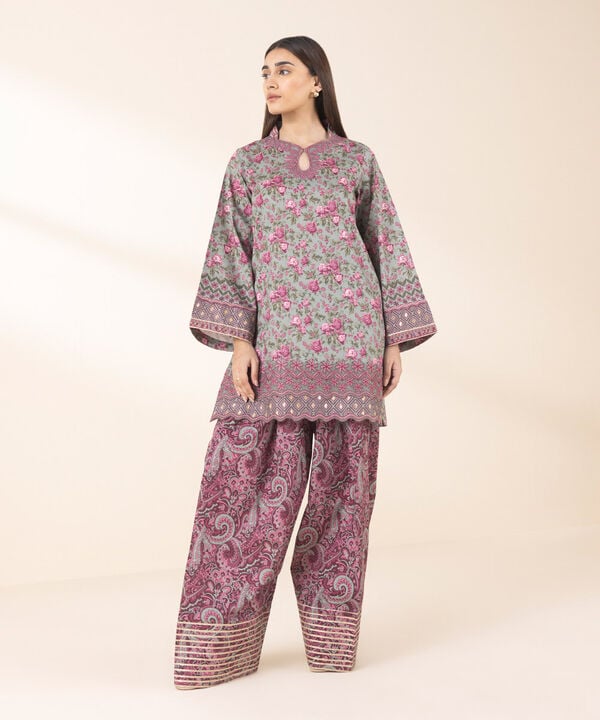 2 Piece - Embroidered Lawn Suit - 0U2TEDY25V11